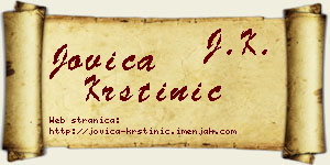 Jovica Krstinić vizit kartica